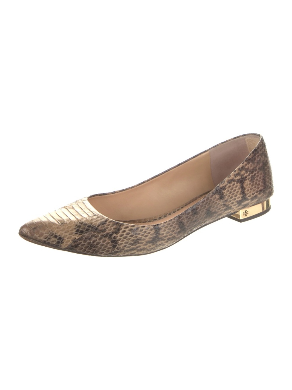 Tory Burch • Snakeskin Bedford Flat Ballet Flats
